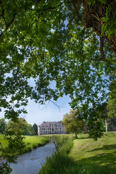 Château d’Attre, 18th-century castle beside the Dendre river, landscaped park in Hainaut, Belgium